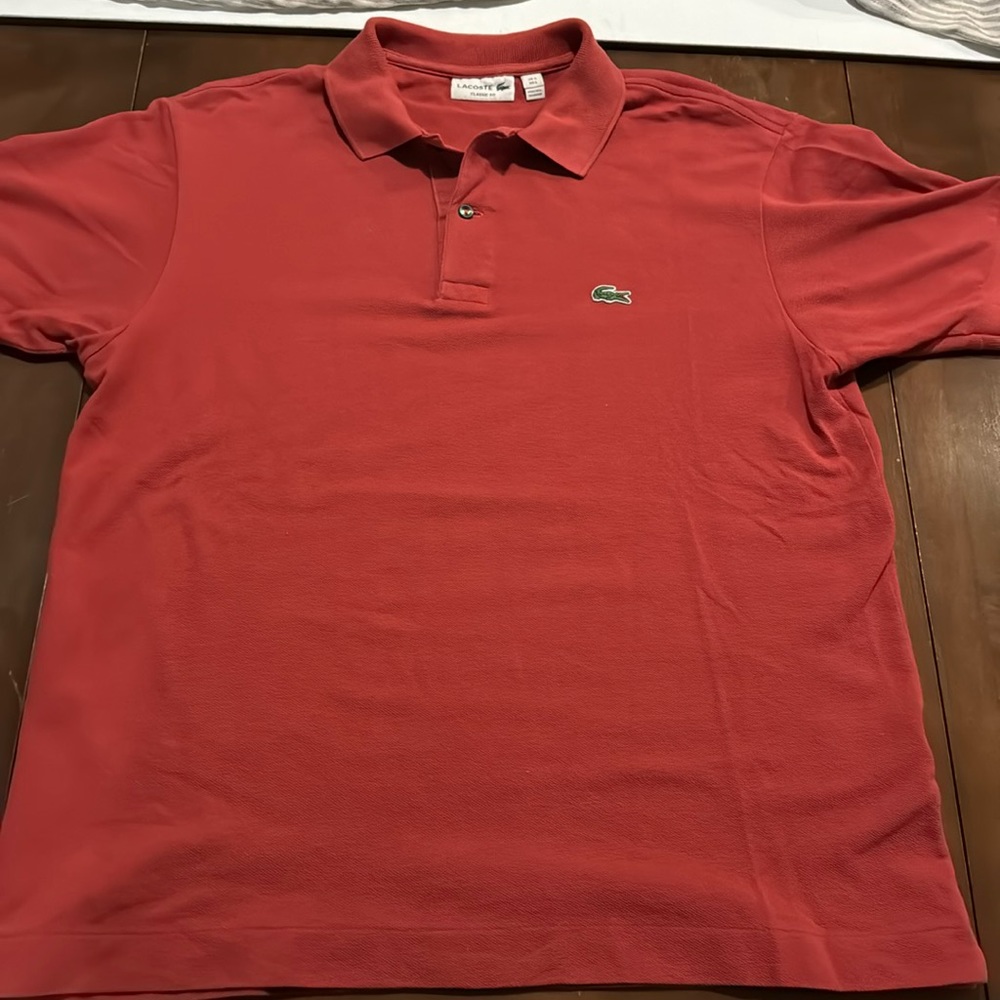 Lacoste Men’s size Large 5 Red polo shirt
